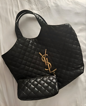 Maxi Shopping Bag with Sculpted Jewel CASSANDRE