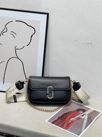 Marc Jacobs The J Marc Shoulder Bag With OG Box & Dust Bag (Black – 115)(BSB)