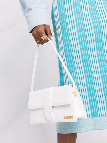 Jacquemus Leather LE Bambino Long Blue With Sling Strap OG Box & Dust Bag
