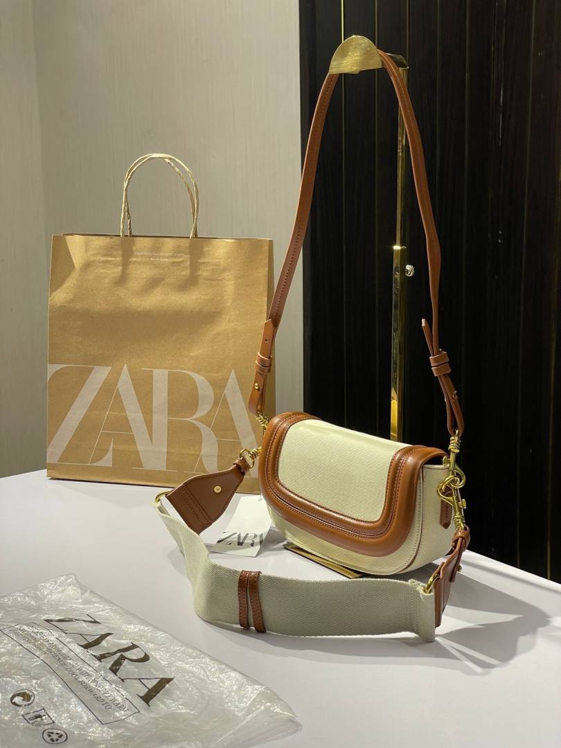 NWT ZARA Canvas Crossbody Bag – Stylish &amp; Versatile