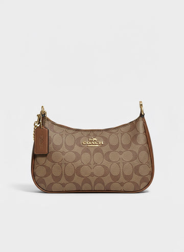 Teri Shoulder Bag in Signature Canvas Timeless brown
