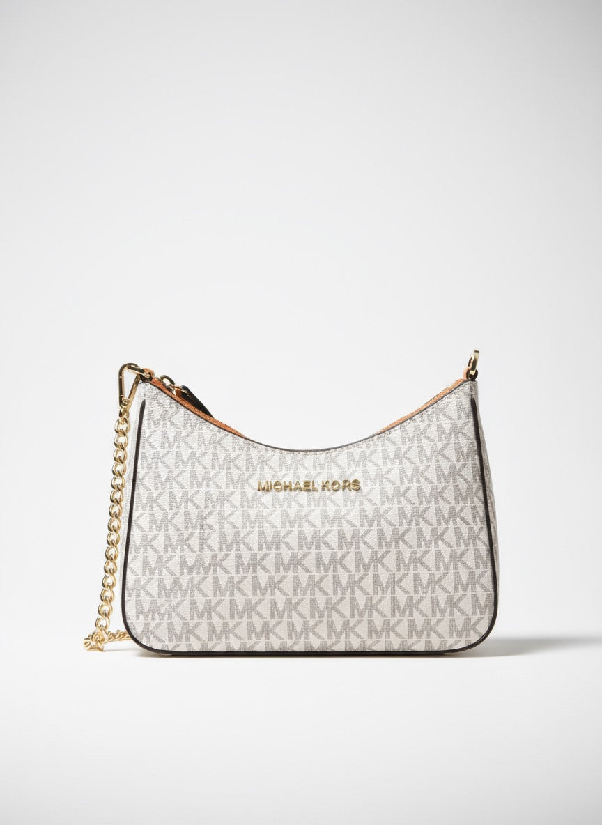 Michael Kors Jet Set Camera Crossbody With Sling With OG Box And Dust Bag white colour