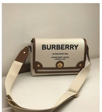 BURBERRY Horseferry Print Canvas Note Crossbody Bag – A+ Condition