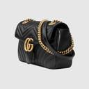 Gucci GG Marmont Mini Bag – Black Quilted Calf Leather