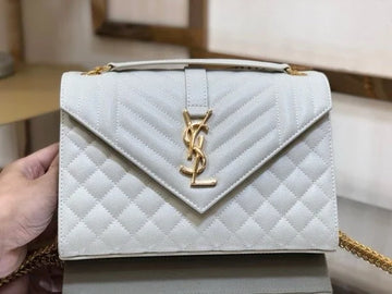 YSL Saint Laurent Womens Brown Envelope medium Shoulder Bag with box 227(BR)